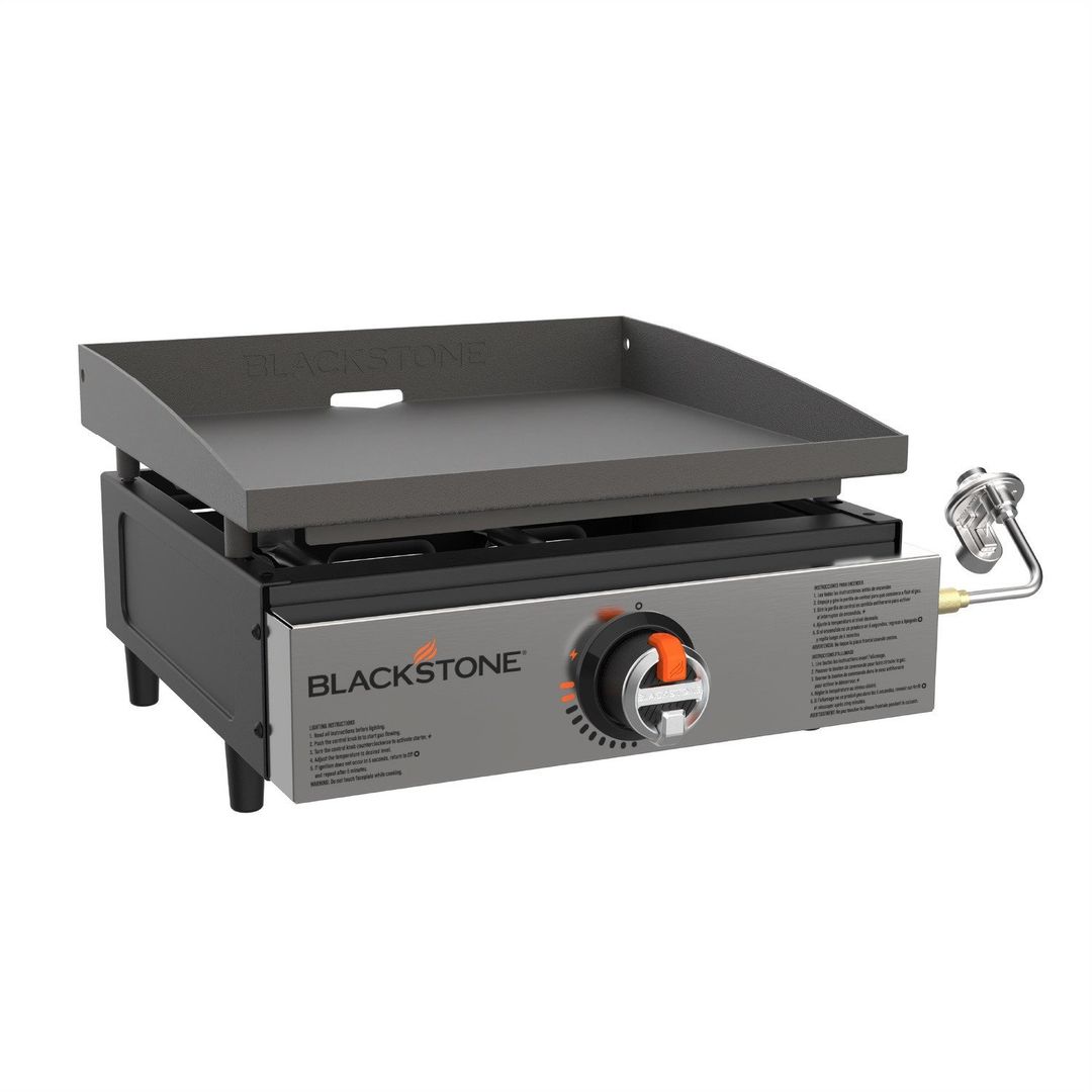 BLACKSTONE 2142EU 17" Tabletop Gas BBQ - Silver & Black - Image 1