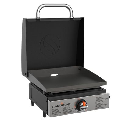 BLACKSTONE 2143EU 17" Tabletop Gas BBQ with Hood - Silver & Black