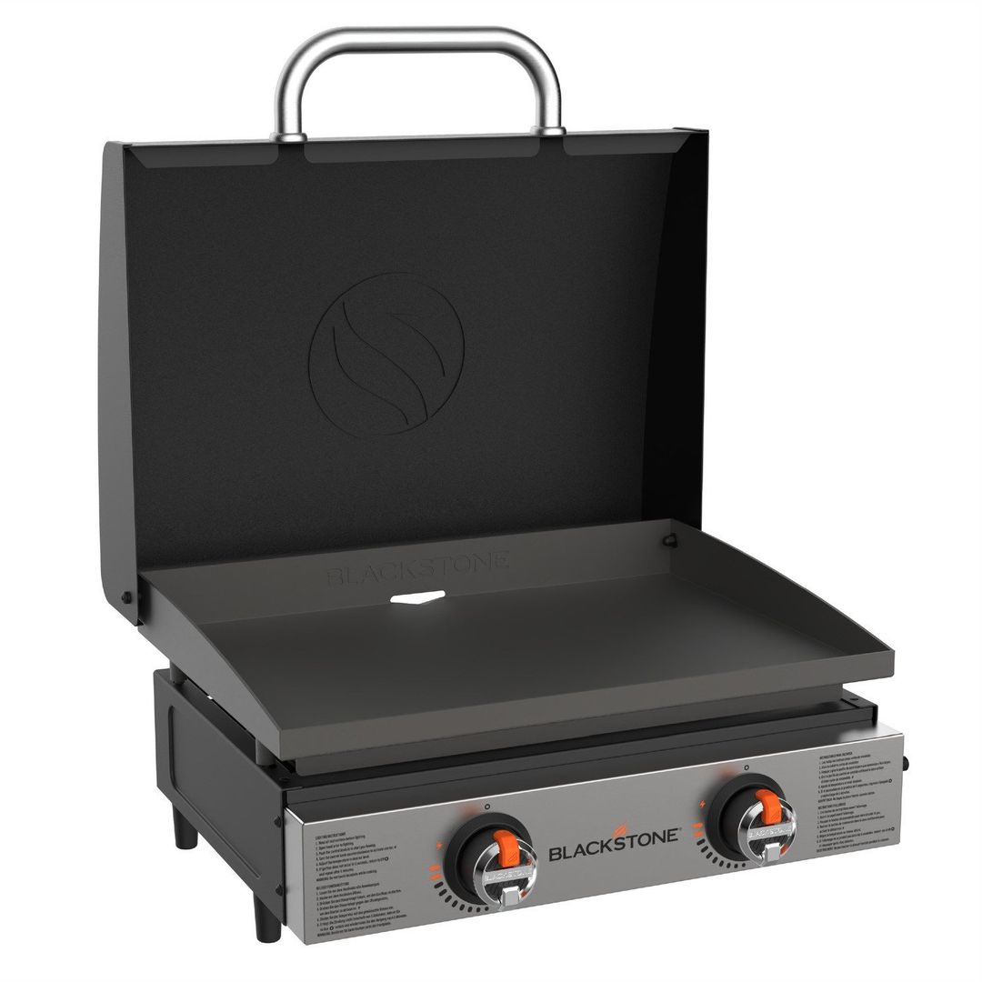 BLACKSTONE 2144EU 22" Tabletop Gas BBQ - Silver & Black - Image 1