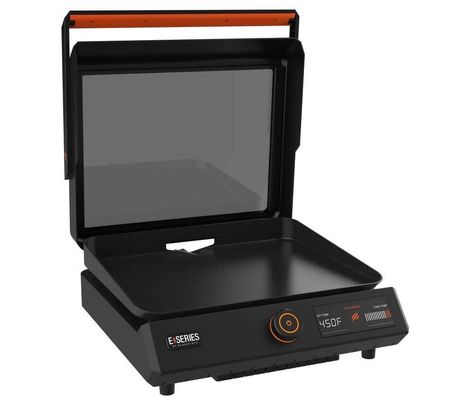 Blackstone E-Series 17 Tabletop Electric Griddle with Hood 257-8000 Black - Thumbnail 2