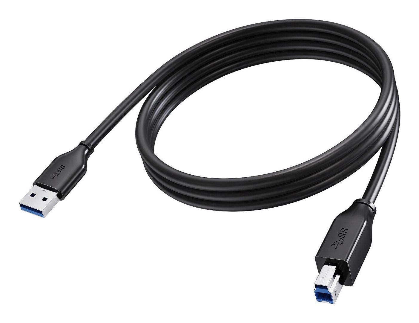 Vision TC 2MUSB3.0/BL USB cable USB 3.2 Gen 1 (3.1 Gen 1) 2 m USB A USB B 5 Gbit/s Black - Image 1