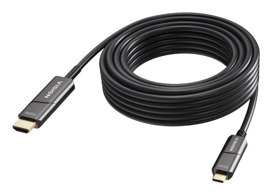 Vision TC 15MUSBCHDMI+/BL video cable adapter 15 m USB Type-C HDMI Type A (Standard) Black