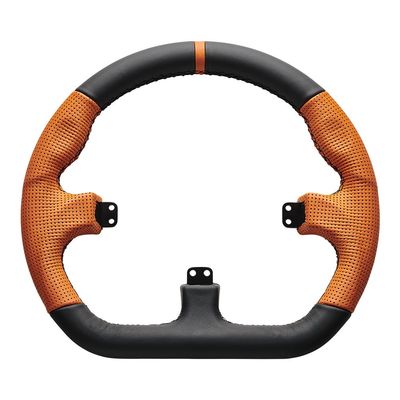 Asetek Closed D Orange Leather Rim Racing wheel