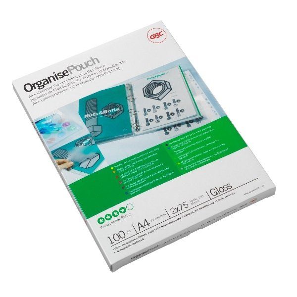 GBC Lamination Pouch A4+ Pre-punched 125 Micron - Image 1