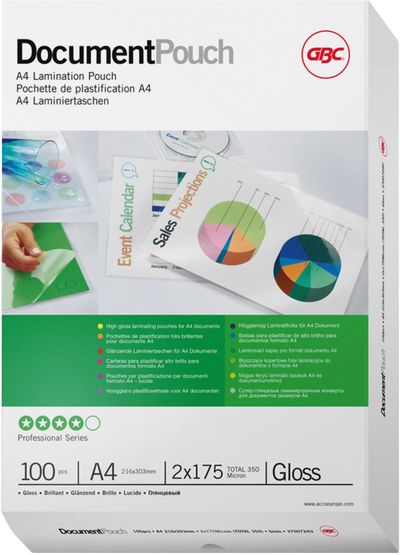 GBC Lamination Pouch A4 175 Micron
