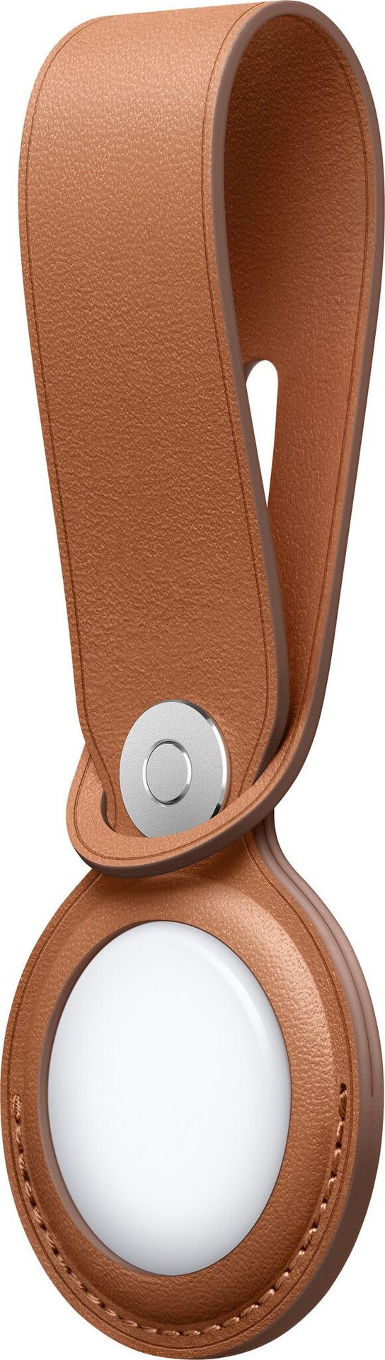 Apple AirTag Leather Loop - Saddle Brown - Image 1