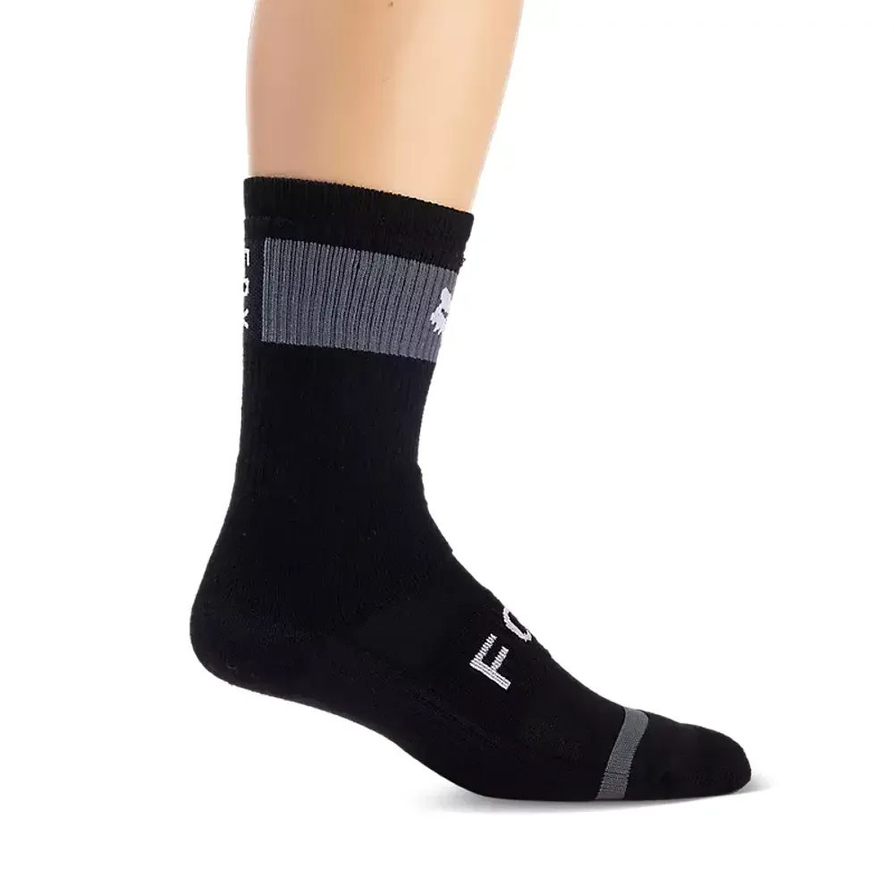 Fox Defend 8in Winter Socks Black - Image 1