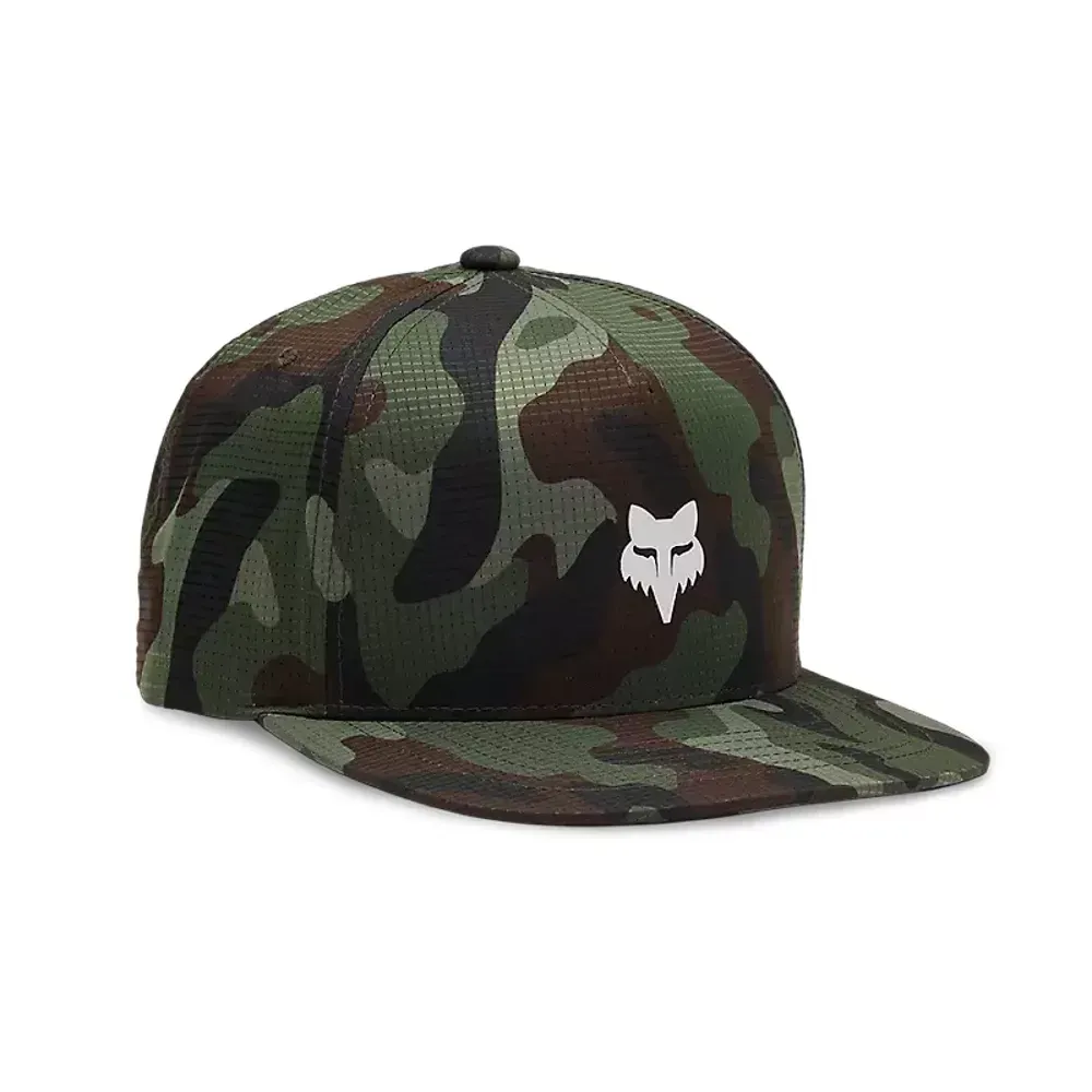 Fox Head Camo Tech Snapback Hat One Size Green Camo - Image 1