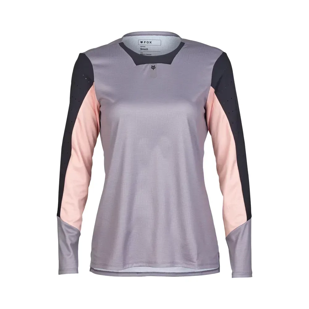 Fox Defend LS Jersey Womens Stone - Image 1