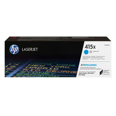 HP 415X Cyan Toner Cartridge, Cyan