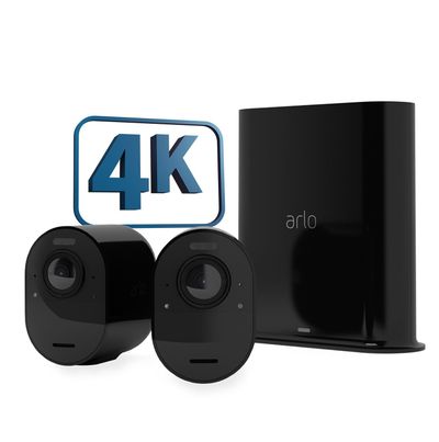Arlo Ultra 2 Outdoor Security Camera. 2-pack black