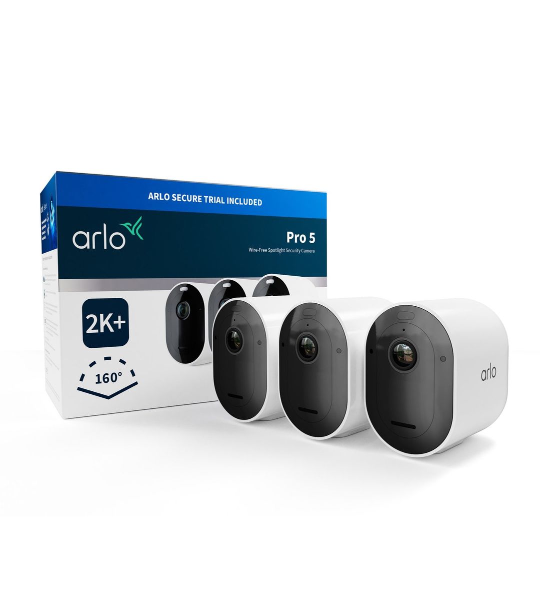 Arlo Pro 5 2K+ Outdoor Security Camera, 3-cam - Image 1