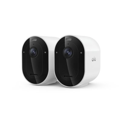 Arlo Pro 6 2K+ Wire-Free Spotlight Security Camera 2-Pack white