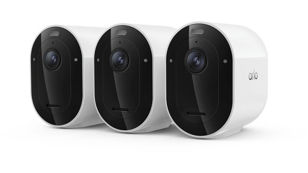 Arlo Pro 6 2K+ Wire-Free Spotlight Security Camera 3-Pack white