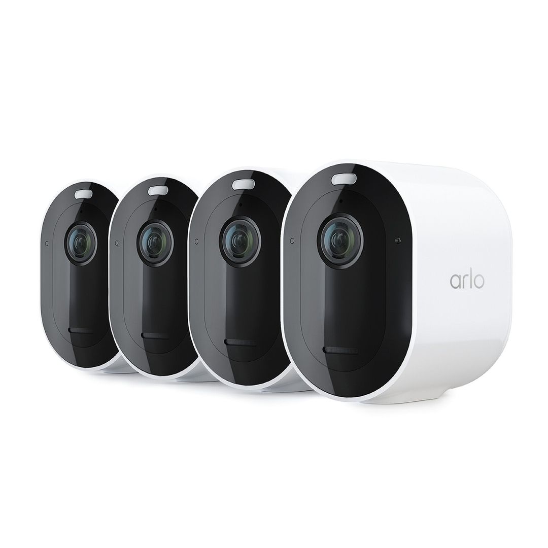 Arlo Pro 6 2K+ Wire-Free Spotlight Security Camera 4-Pack white - Image 1