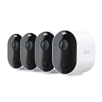 Arlo Pro 6 2K+ Wire-Free Spotlight Security Camera 4-Pack white
