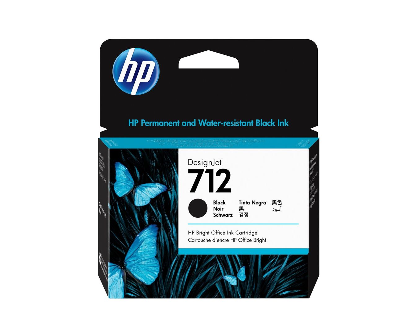 HP 3ED71A/712 Ink cartridge black 80ml for HP DesignJet T 200 - Image 1