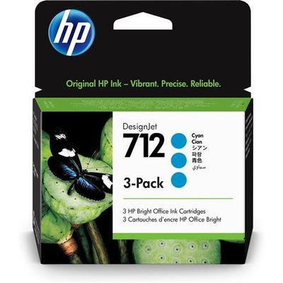 HP 3ED77A/712 Ink cartridge cyan multi pack 29ml Pack=3 for HP DesignJ