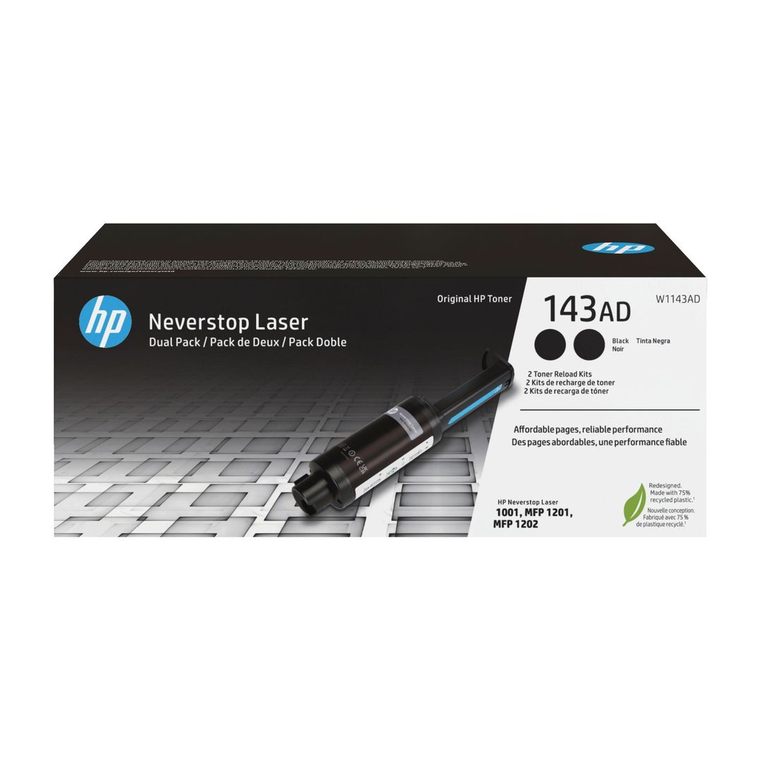 HP W1143AD/143AD Toner-kit twin pack. 2x2.5K pages ISO/IEC 19752 Pack= - Image 1
