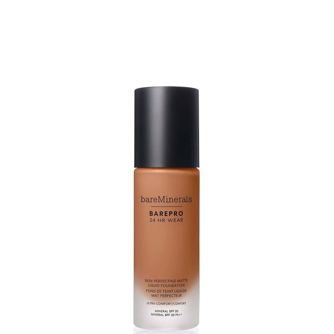 bareMinerals Barepro 24Hr Matte Comfort Liquid Foundation Mineral Spf20 30ml (various shades) - Med. Deep 45 Neutral - Image 1