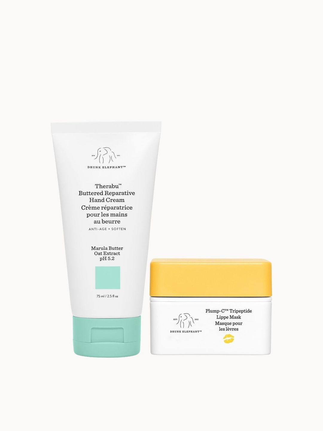 Drunk Elephant Plump - C Tripeptide Lippe Mask & Hand Cream Bundle - Image 1