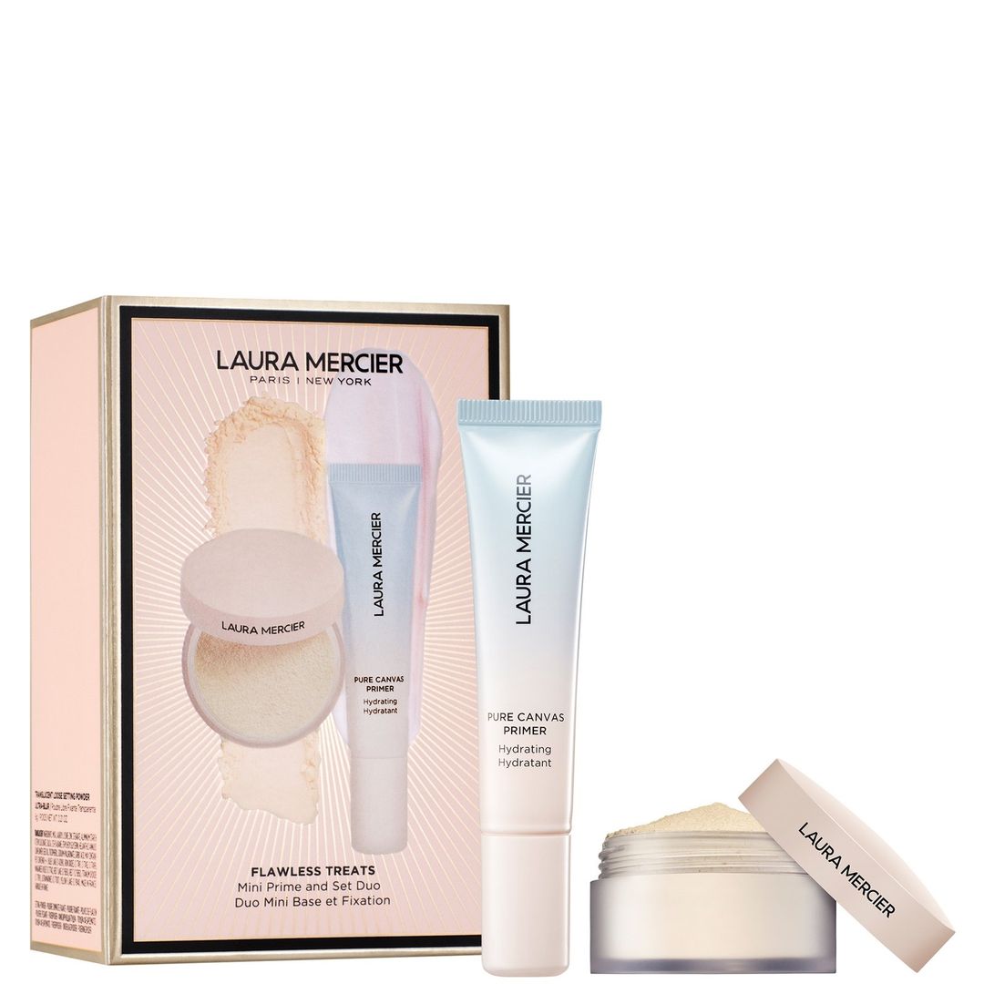 Laura Mercier Flawless Treats Mini Prime + Set Duo - Mini Hydrating Primer + Mini Ultra Blur in Translucent (Worth £44.50) - Image 1