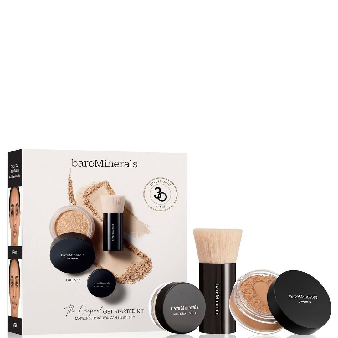 bareMinerals The ORIGINAL Get Started Kit 3-Piece Mineral Makeup Set (Various Shades) - Medium Tan 18 - Image 1