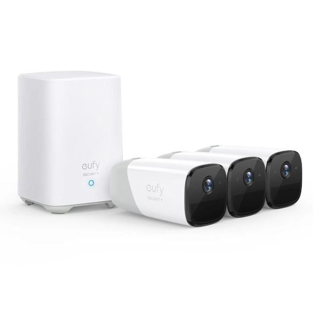 Eufy EufyCam 2 Pro - 3 Cam Kit with HomeBase 2 (2K) - Image 1