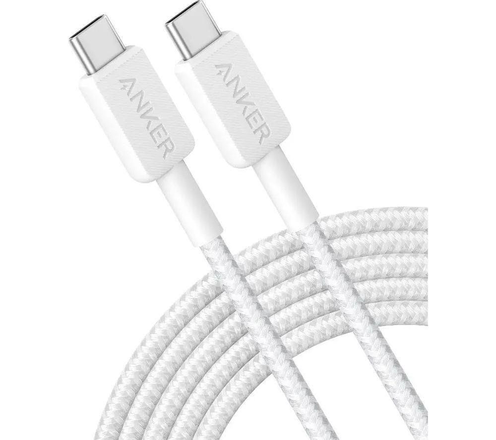 ANKER USB Type-C Braided Cable - 3 m, White, White - Image 1