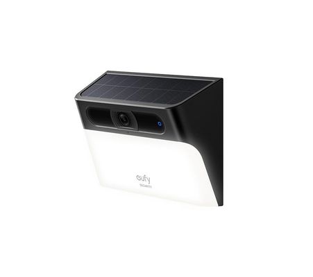 EUFY Solar Wall Light Cam S120 2K WiFi Security Camera, White,Black