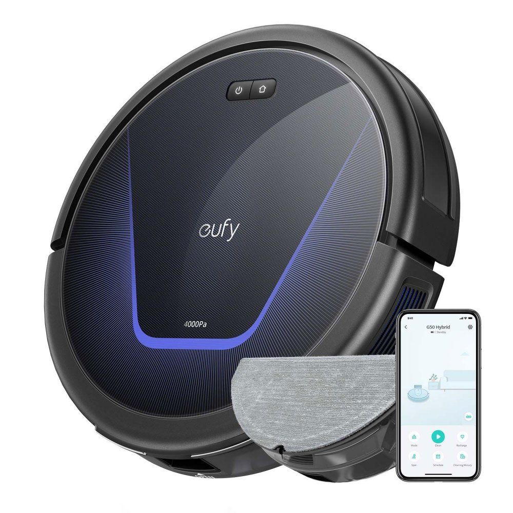EUFY G50 Hybrid Robot Vacuum Cleaner - Black, Black - Image 1