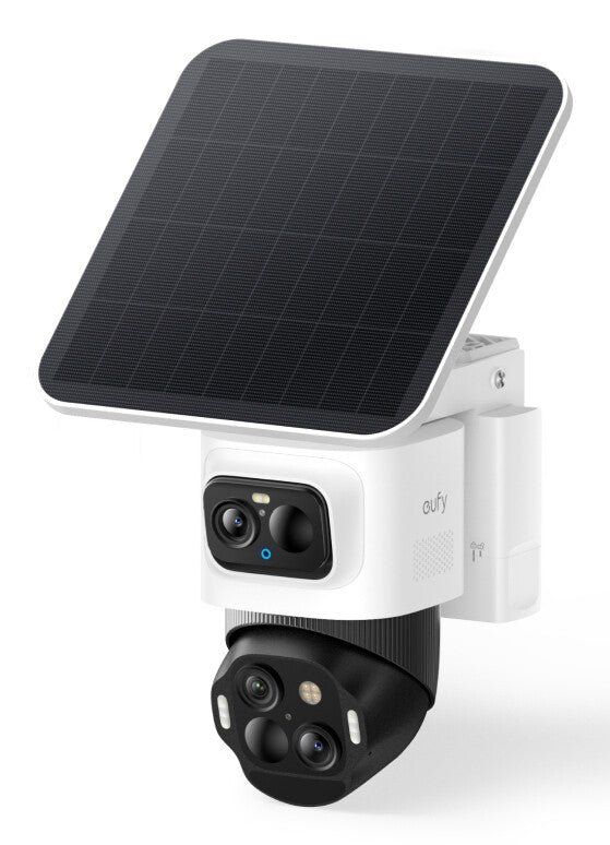 EUFY S4 4K Ultra HD WiFi Bullet-PTZ Security Camera with Solar Panel - 32 GB, White - Image 1