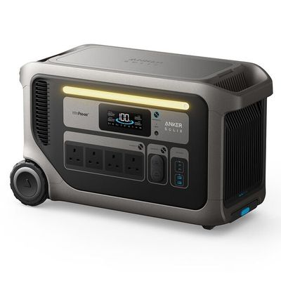 ANKER SOLIX F3000 3072 Wh Portable Power Station, Silver/Grey,Black