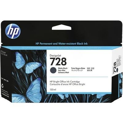HP 3WX25A/728 Ink cartridge black matt 130ml for HP DesignJet T 830