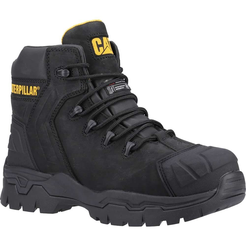 Caterpillar Mens Everett S3 Wp Safety Boot Black Size 6 - Image 1