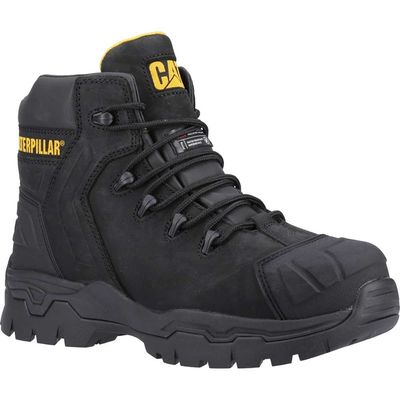 Caterpillar Mens Everett S3 Wp Safety Boot Black Size 8