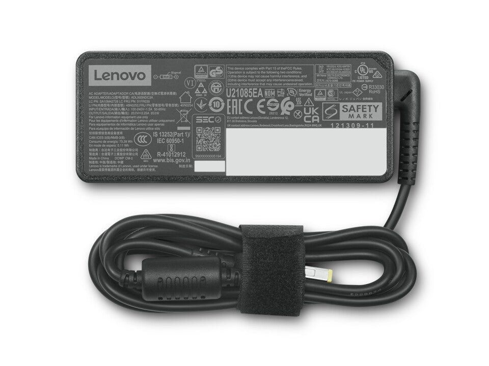 Lenovo 4X21J81444 power adapter/inverter Indoor 65 W Black - Image 1