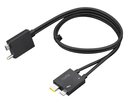 Lenovo 4X91K16970 Thunderbolt cable 0.7 m 40 Gbit/s Black - Thumbnail 2