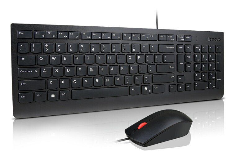Lenovo Essential Wired Combo Black US Euro keyboard Mouse included Uni - Image 1