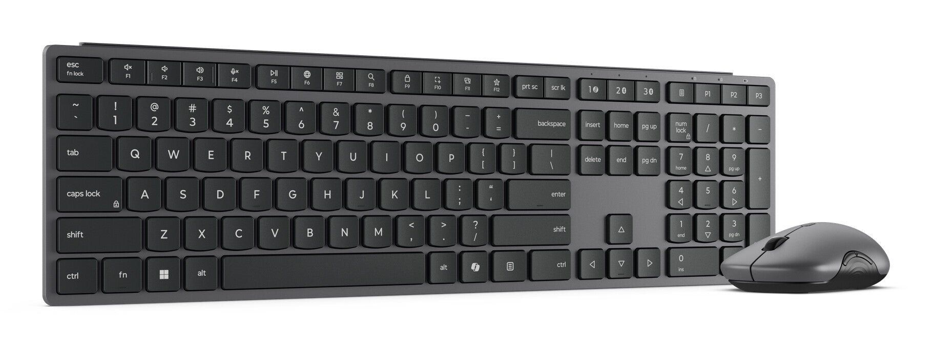 LENOVO 700 Wireless Keyboard & Mouse Set - Luna Grey - Image 1