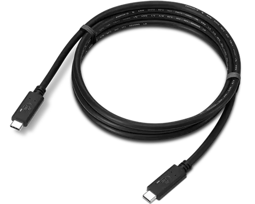 Lenovo 4X91U92143 USB cable USB4 Gen 2x2 1.5 m USB C 20 Gbit/s Black - Thumbnail 2