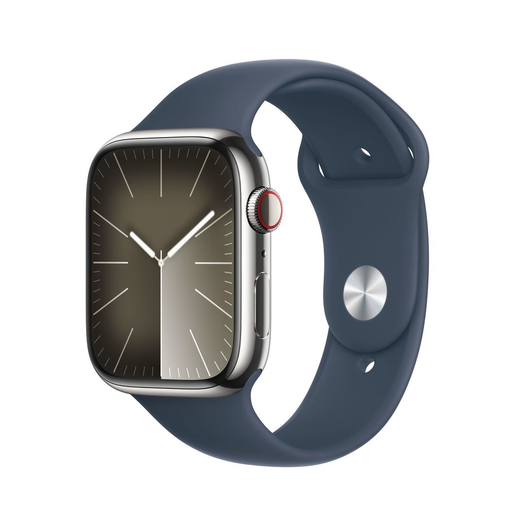 Apple Watch Series 9 GPS + Cellular 45mm Silver Stainless Steel Case w - Image 1