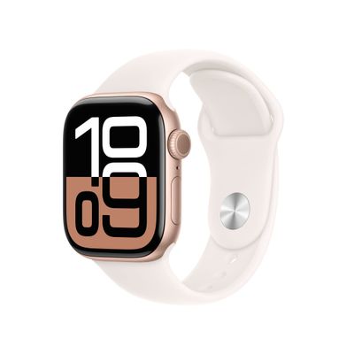 Apple Watch Series 10 GPS 42mm Rose Gold Aluminium Case with Light Blu