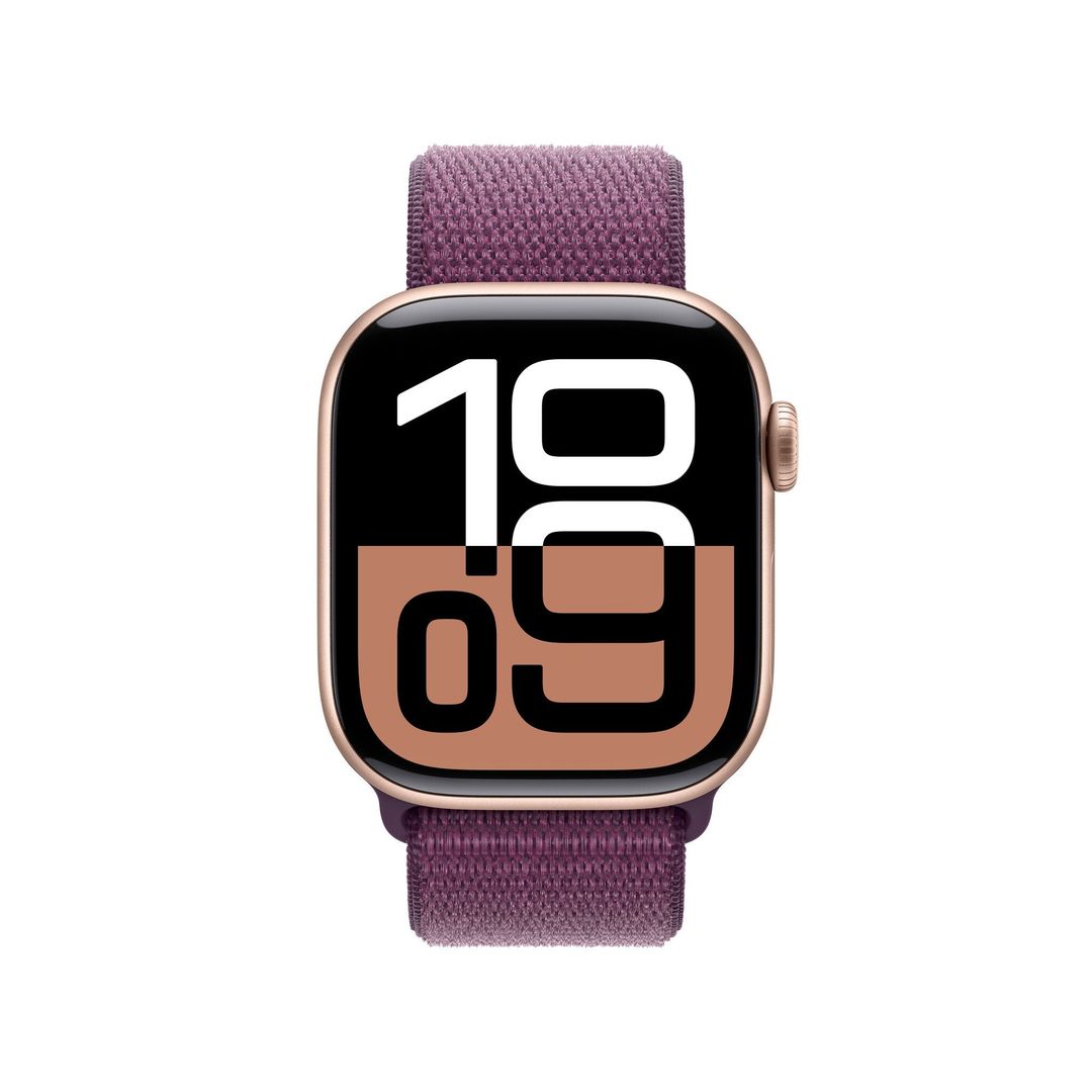 Apple Watch Series 10 GPS 42mm Rose Gold Aluminium Case with Plum Spor - Image 1