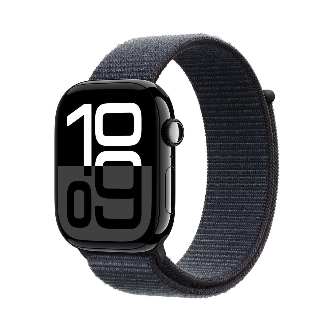 Apple Watch Series 10 GPS 46mm Jet Black Aluminium Case with Ink Sport - Image 1