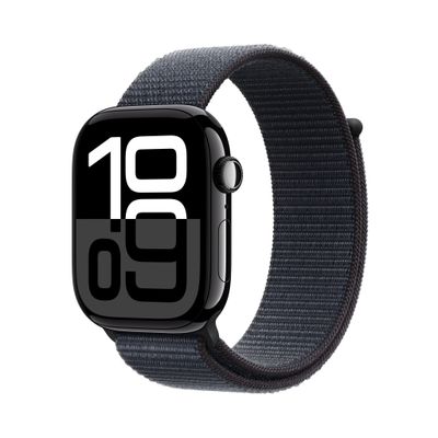 Apple Watch Series 10 GPS 46mm Jet Black Aluminium Case with Ink Sport
