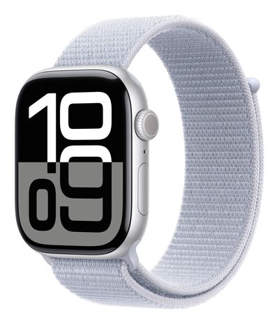 Apple Watch Series 10 GPS + Cellular 46mm Silver Aluminium Case with B