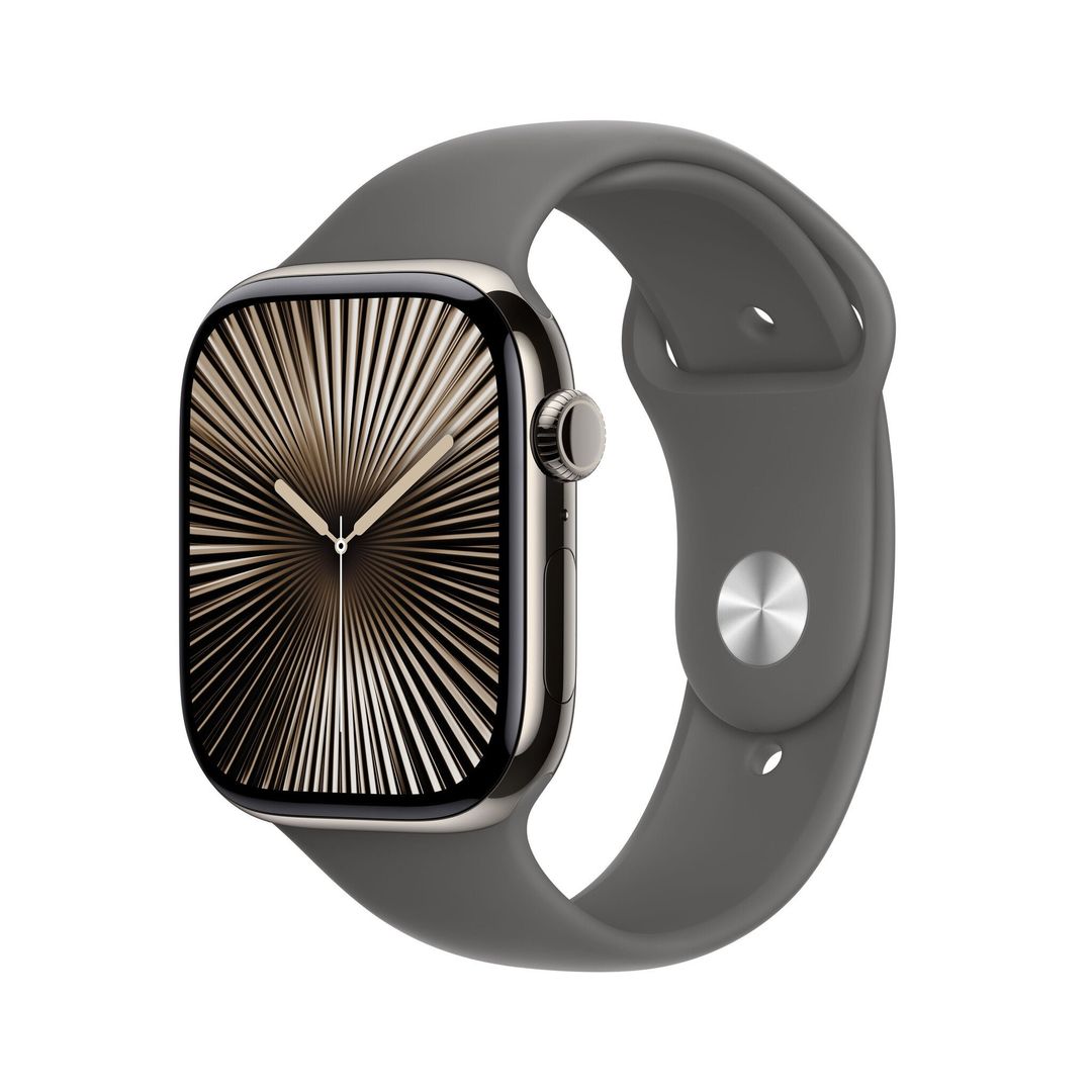 Apple Watch Series 10 GPS + Cellular 46mm Natural Titanium Case with S - Image 1