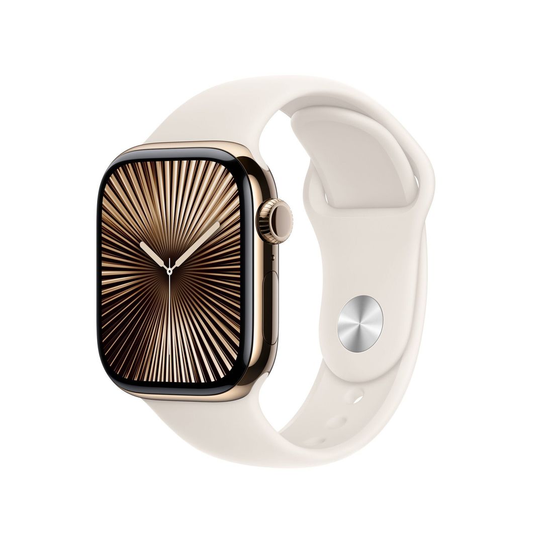 Apple Watch Series 10 GPS + Cellular 42mm Gold Titanium Case with Star - Image 1