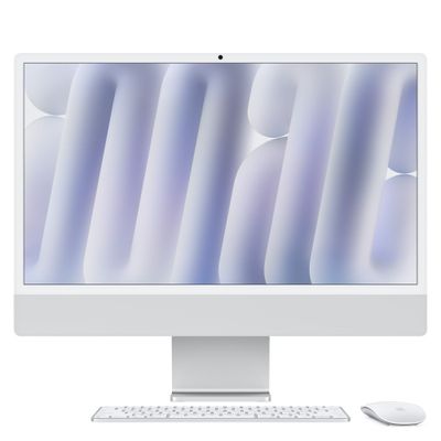 APPLE iMac 4.5K 24" (2024) - M4, 256 GB SSD, Silver, Silver/Grey